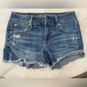 Denim cut off shorts